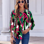 Zeagoo Button Down Shirts Dressy Floral Printed Blouse