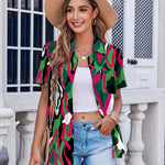 Zeagoo Button Down Shirt Bust Pocket Short Sleeve Blouses