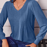 Zeagoo Blouse Women's Elegant Tunic Long Sleeve V-Neck Blouses (DE Only)