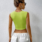 Zeagoo Square Neck Ribbed Tank Tops