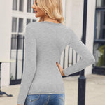 Zeagoo 2 Pack Women's Long Sleeve V Neck Slim Fit T Shirts