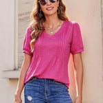 Zeagoo Blouse Women's V-Neck Casual T-Shirt (DE Only)