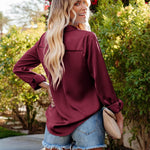 Zeagoo Blouses for Women Silk Button Down Shirts