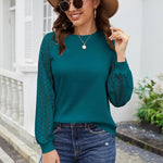 Zeagoo Elegant Blouse Long Sleeve Crew Neck T Shirt (DE Only)