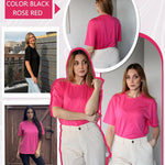 Zeagoo 2 Pack Women Tshirts Short Sleeve Crew Neck Tops