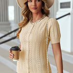 Women Vintage Short Sleeve Cardigan Elegant Button Up Bolero Shrugs for Dresses S-XXL - Zeagoo (Us Only)