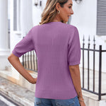 Zeagoo Short Sleeve Cardigan Button Down Ribbed Knit Sweater Tops