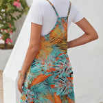 Zeagoo Casual Beach Dress Adjustable Strap Floral Boho Sundress