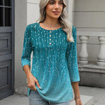 Zeagoo 3/4 Length Sleeve Women Tops Blouses