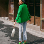 Zeagoo Button Down Collared Blazer Jacket Tops with Pockets