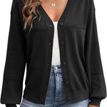 Zeagoo Cardigan Long Sleeve Crochet Shrug Soft Knit Sweater