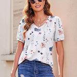 Zeagoo Blouse Women's V-Neck Casual T-Shirt (DE Only)