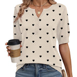 Zeagoo Casual V Neck Short Sleeve Knit Sweater (US Only)