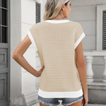 Zeagoo Cap Sleeve Sweater Vest Knit Sweater