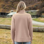 Zeagoo Pullover Women's Turtleneck Elegant Long Sleeve Jumper