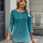 Zeagoo 3/4 Length Sleeve Women Tops Blouses