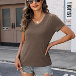 Zeagoo 2 Pack Short Sleeve Shirts Casual Soft V Neck Basic Tee