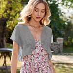 Zeagoo Bolero Chiffon Festive Short Sleeve Bolero Jacket (DE Only)