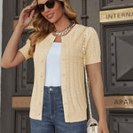 Women Vintage Short Sleeve Cardigan Elegant Button Up Bolero Shrugs for Dresses S-XXL - Zeagoo (Us Only)