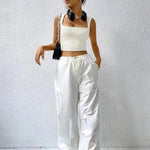 Zeagoo Square Neck Ribbed Tank Tops