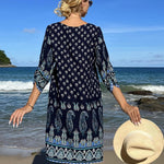 Zeagoo Summer Dresses Women's Bohemian Flower Dress (DE Only)