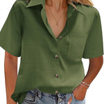 Zeagoo Blouse Women's Casual Short Sleeve Shirt (DE Only)