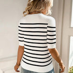 Zeagoo Short Sleeve Sweater Crew Neck Dressy Casual Soft Knit Tops