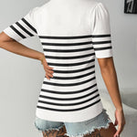 Zeagoo Short Sleeve Sweaters Soft Casual V Neck Pullover Tops