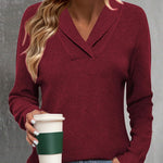 Zeagoo Sweaters for Women Long Sleeve Shirts V Neck Knit Pullover