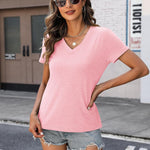 Zeagoo 2 Pack Short Sleeve Shirts Casual Soft V Neck Basic Tee