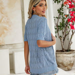 Zeagoo Short Sleeve Crochet Cardigan