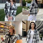Zeagoo Women's Checked Shirt-Jacket