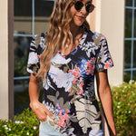 Zeagoo Short Sleeve Shirts Dressy Tops with Pleats