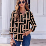 Zeagoo Button Down Shirts Dressy Floral Printed Blouse