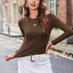 Zeagoo Women's Basic T-Shirt Long Sleeve Y2K Crop Tops (DE Only)