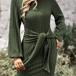 Zeagoo Women's Casual Knit Dress Long Sleeve Bodycon Dress
