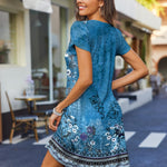 Zeagoo Women's Casual A-Line Dresses with Pockets Floral Tshirt Dress