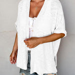 Zeagoo 3/4 Sleeve Cardigans Open Front Beach Coverup