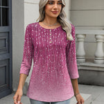 Zeagoo 3/4 Length Sleeve Women Tops Blouses
