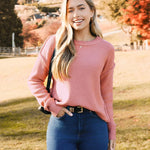Zeagoo Women's Crew Neck Cropped Sweater Long Sleeve Knit Tops