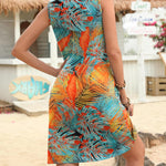 Zeagoo V Neck Sleeveless Sundresses Boho Beach Dress with Pockets