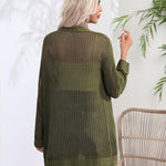 Zeagoo Women 2024 Lightweight Crochet Cardigan Long Sleeve Open Front Knit Sweater Summer Kimono Cover Up with Pockets