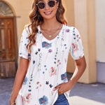 Zeagoo Blouse Women's V-Neck Casual T-Shirt (DE Only)