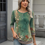 Zeagoo 3/4 Length Sleeve Women Tops Blouses