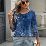 Zeagoo 3/4 Length Sleeve Women Tops Blouses
