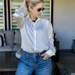 Zeagoo Blouses for Women Silk Button Down Shirts