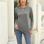 Zeagoo 3 Pack Long Sleeve Shirts for Women Loose Fit Basic Tee Tops