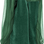 Womens V Neck Button Down Shirts Satin Silk Blouse Mesh Long Sleeve Casual Work Tops - Zeagoo (Us Only)