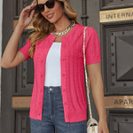 Women Vintage Short Sleeve Cardigan Elegant Button Up Bolero Shrugs for Dresses S-XXL - Zeagoo (Us Only)