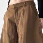 High-waisted Casual Wide-leg Pants